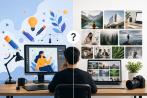 Ilustrações Customizadas x Banco de Imagens: Qual Escolher Para o Site